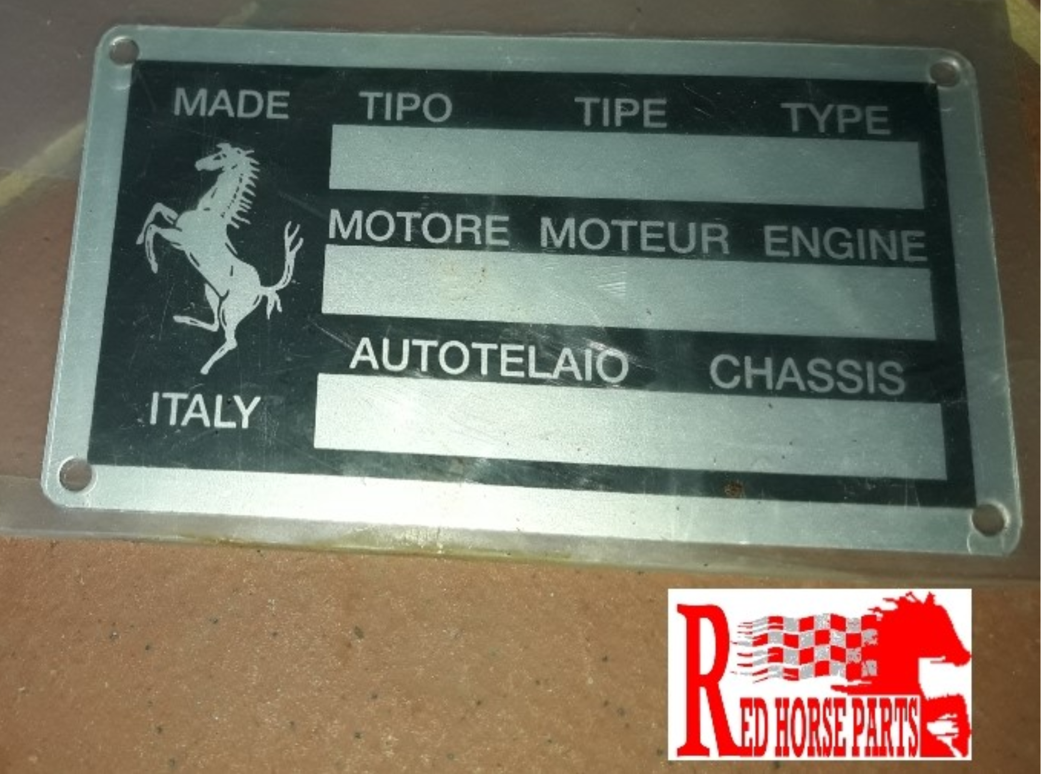 Ferrari 208 Vin Plate